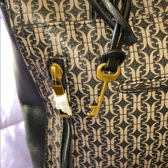 NWOT Fossil Black and Brown Women's Bag - Picture 5 of 11
